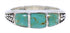 Southwestern Sterling Silver Turquoise Inlay Ring Size 5-3/4 UX35227