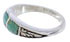 Genuine Sterling Silver Southwest Turquoise Ring Size 6-3/4 UX35232