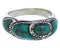 Sterling Silver Southwest Turquoise Inlay Ring Size 6-1/4 JX37215