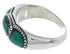 Sterling Silver Southwest Turquoise Inlay Ring Size 6-1/4 JX37215