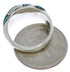 Southwest Sterling Silver Turquoise Inlay Ring Size 5-3/4 JX37293