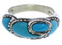 Sterling Silver Turquoise Southwest Inlay Ring Size 5-1/2 JX37337