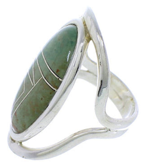Genuine Sterling Silver Southwest Turquoise Ring Size 5-1/4 JX37448