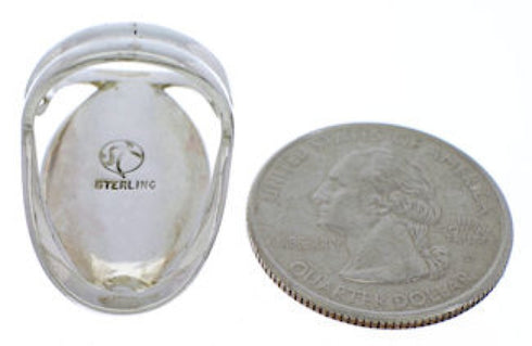 Genuine Sterling Silver Southwest Turquoise Ring Size 5-1/4 JX37448