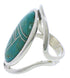 Southwest Silver Turquoise Inlay Ring Size 5-1/4 JX37473