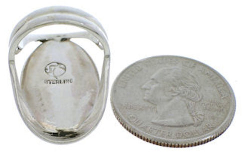 Southwest Silver Turquoise Inlay Ring Size 5-1/4 JX37473