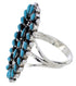 Authentic Silver Jewelry Turquoise Needlepoint Ring Size 8-3/4 YX35068