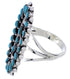 Sterling Silver Jewelry Turquoise Needlepoint Ring Size 8-3/4 YX35070