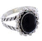 Silver Southwest Jewelry Jet Ring Size 5-1/4 YX35288