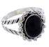 Silver Southwest Jewelry Jet Ring Size 5-1/4 YX35288