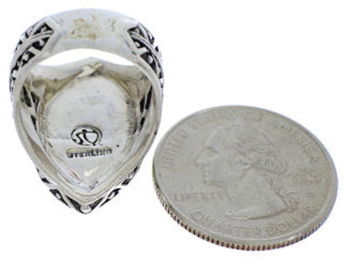 Genuine Sterling Silver Turquoise Southwest Ring Size 4-3/4 TX38910