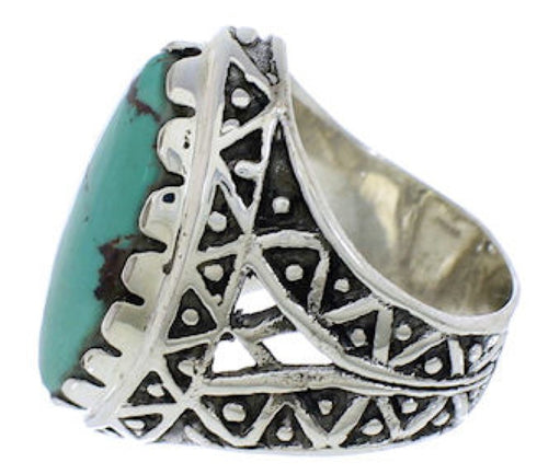 Genuine Sterling Silver Turquoise Southwestern Ring Size 5-1/4 TX38911