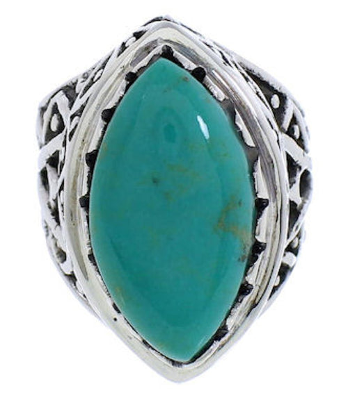 Authentic Sterling Silver Turquoise Southwest Ring Size 5-3/4 TX38914