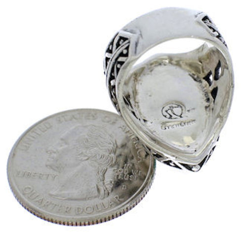 Authentic Sterling Silver Turquoise Southwest Ring Size 5-3/4 TX38914