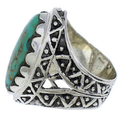 Turquoise And Silver Southwestern Ring Size 5-1/4 TX38932
