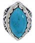 Southwestern Turquoise Genuine Sterling Silver Ring Size 6-1/4 TX38940