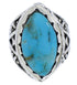 Turquoise Southwestern Sterling Silver Ring Size 6-3/4 TX38949