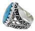 Turquoise Southwestern Sterling Silver Ring Size 6-3/4 TX38949