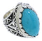 Southwestern Turquoise Authentic Sterling Silver Ring Size 6 TX38962