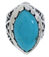 Southwestern Turquoise Authentic Sterling Silver Ring Size 6 TX38962