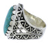 Southwestern Sterling Silver Turquoise Ring Size 4-3/4 TX38974