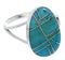 Southwest Sterling Silver Turquoise Inlay Ring Size 8-1/4 TX38978