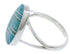 Southwest Sterling Silver Turquoise Inlay Ring Size 8-1/4 TX38978