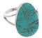 Southwestern Sterling Silver Turquoise Jewelry Ring Size 5-3/4 TX38986
