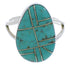 Southwestern Sterling Silver Turquoise Jewelry Ring Size 5-3/4 TX38986