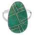 Turquoise Inlay And Sterling Silver Jewelry Ring Size 4-1/2 TX39142
