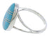 Turquoise Inlay And Southwest Sterling Silver Ring Size 4-3/4 TX39176