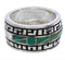 Turquoise Inlay Sterling Silver Southwestern Ring Size 6 TX38466