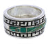 Turquoise Inlay Sterling Silver Southwestern Ring Size 6 TX38466