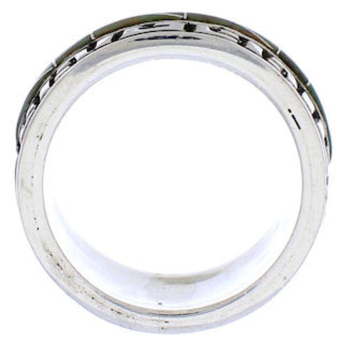 Southwest Genuine Sterling Silver Turquoise Ring Size 4-3/4 TX38544