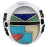 Multicolor Sterling Silver Southwestern Inlay Ring Size 6-1/4 TX38702