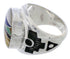 Multicolor Sterling Silver Southwestern Inlay Ring Size 6-1/4 TX38702