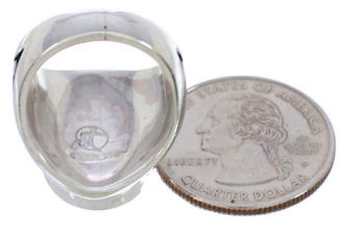 Multicolor Sterling Silver Southwestern Inlay Ring Size 6-1/4 TX38702