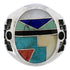 Genuine Silver Multicolor Southwestern Ring Size 4-3/4 TX38717