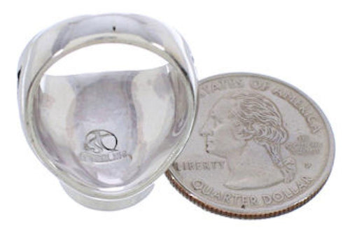 Genuine Silver Multicolor Southwestern Ring Size 4-3/4 TX38717