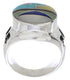 Southwest Silver Multicolor Inlay Ring Size 4-3/4 TX38738