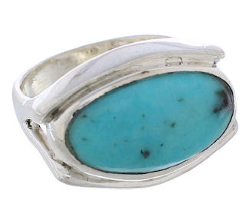 Sterling Silver Southwest Turquoise Jewelry Ring Size 5-3/4 TX39756