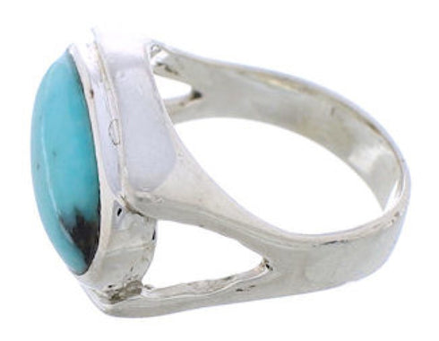 Sterling Silver Southwest Turquoise Jewelry Ring Size 5-3/4 TX39756