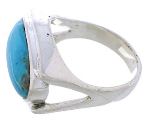Sterling Silver Southwest Turquoise Ring Size 5-1/4 TX39757