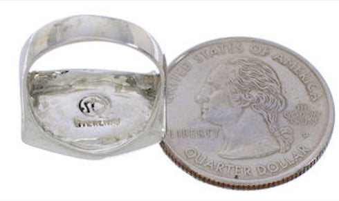 Sterling Silver Southwest Turquoise Ring Size 5-1/4 TX39757