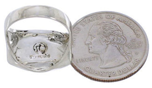 Turquoise Southwest Silver Jewelry Ring Size 6-1/4 TX39830