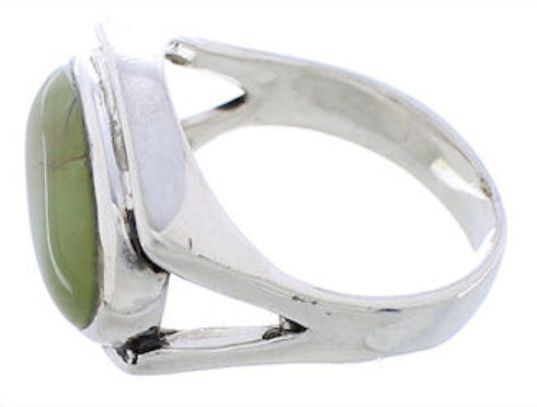 Turquoise Southwestern Silver Jewelry Ring Size 6-1/4 TX39832