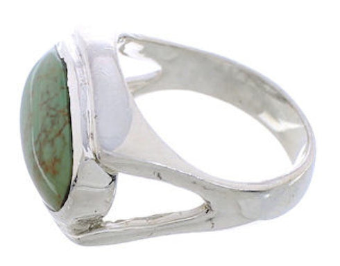 Turquoise Silver Jewelry Southwestern Ring Size 5-1/4 TX39882
