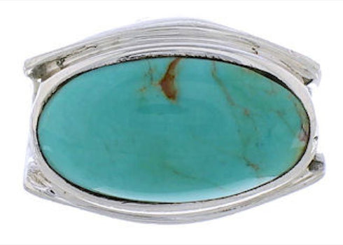 Southwest Turquoise And Silver Ring Size 7-3/4 TX39899