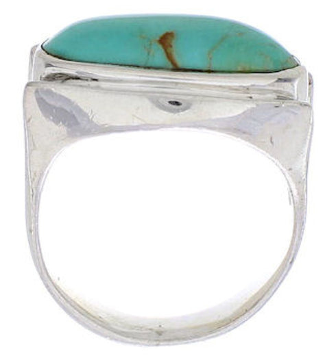Southwest Turquoise And Silver Ring Size 7-3/4 TX39899