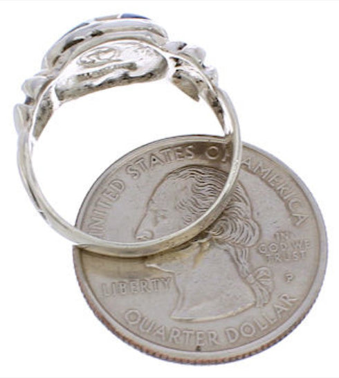 Silver Multicolor Southwest Ring Size 6-3/4 TX40042